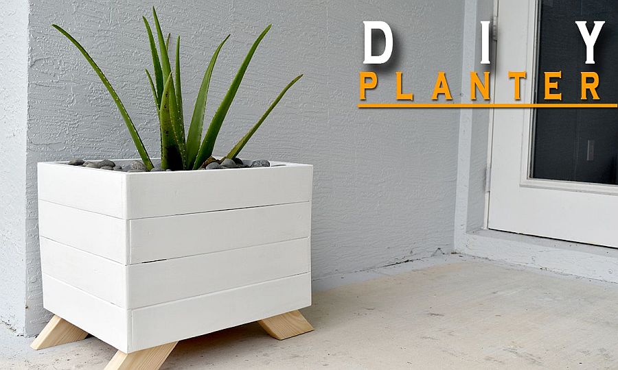 Minimal and modern DIY planter made from wood