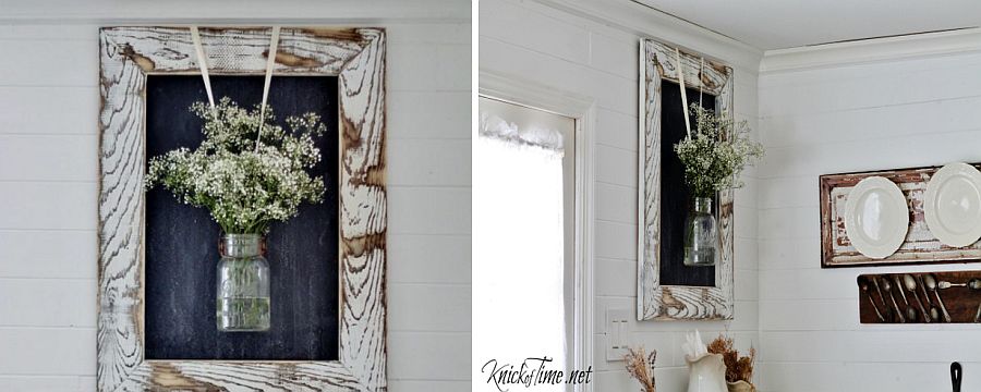 Rustic wooden frame wall art DIY