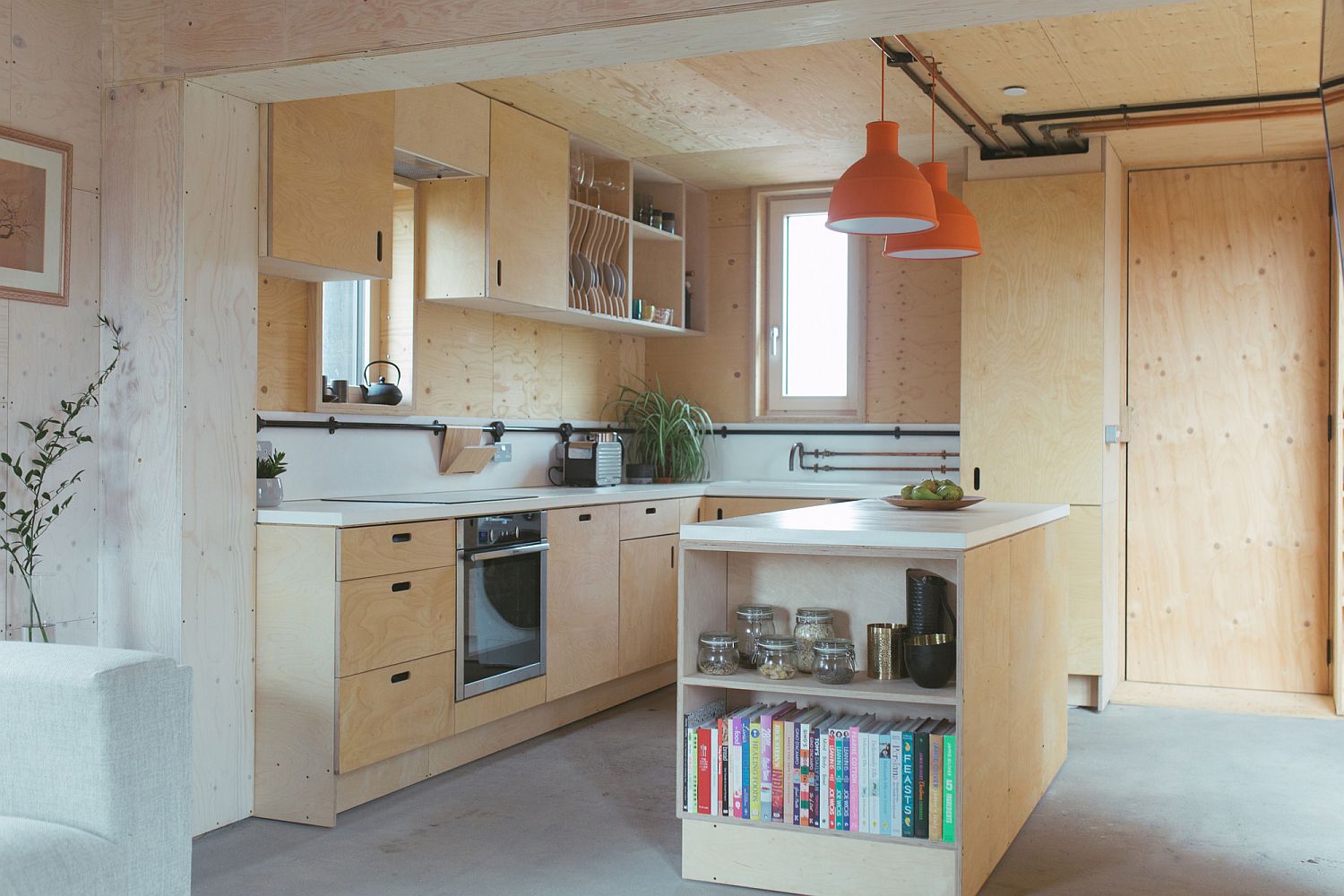 Use windows and doors to open up the small kitchen if you do not have a big yard to rely on