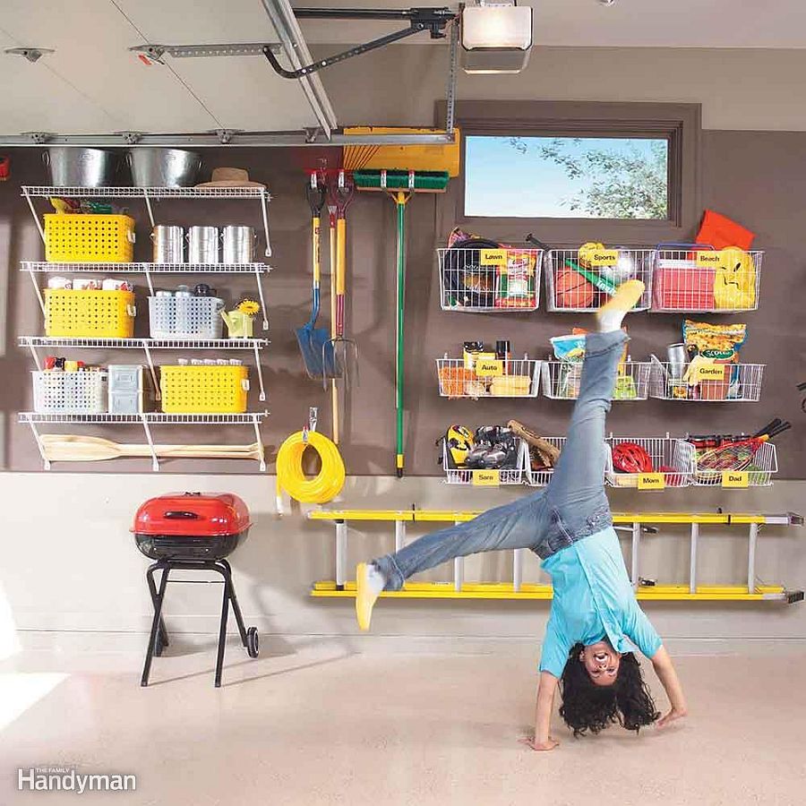 Using wire shelving in the garage for a more organized interior