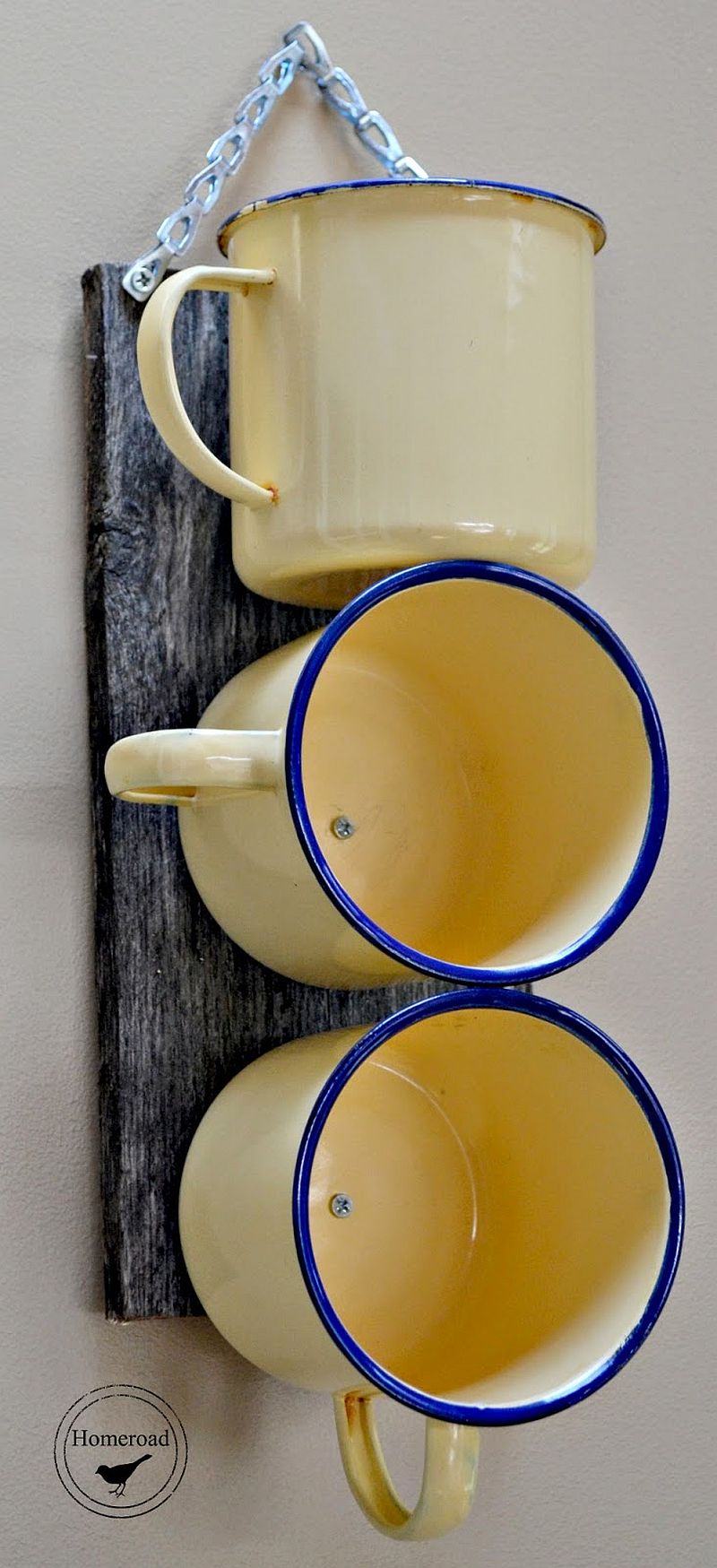 Wall-mounted-DIY-enamel-mug-organizer-works-in-more-ways-than-one