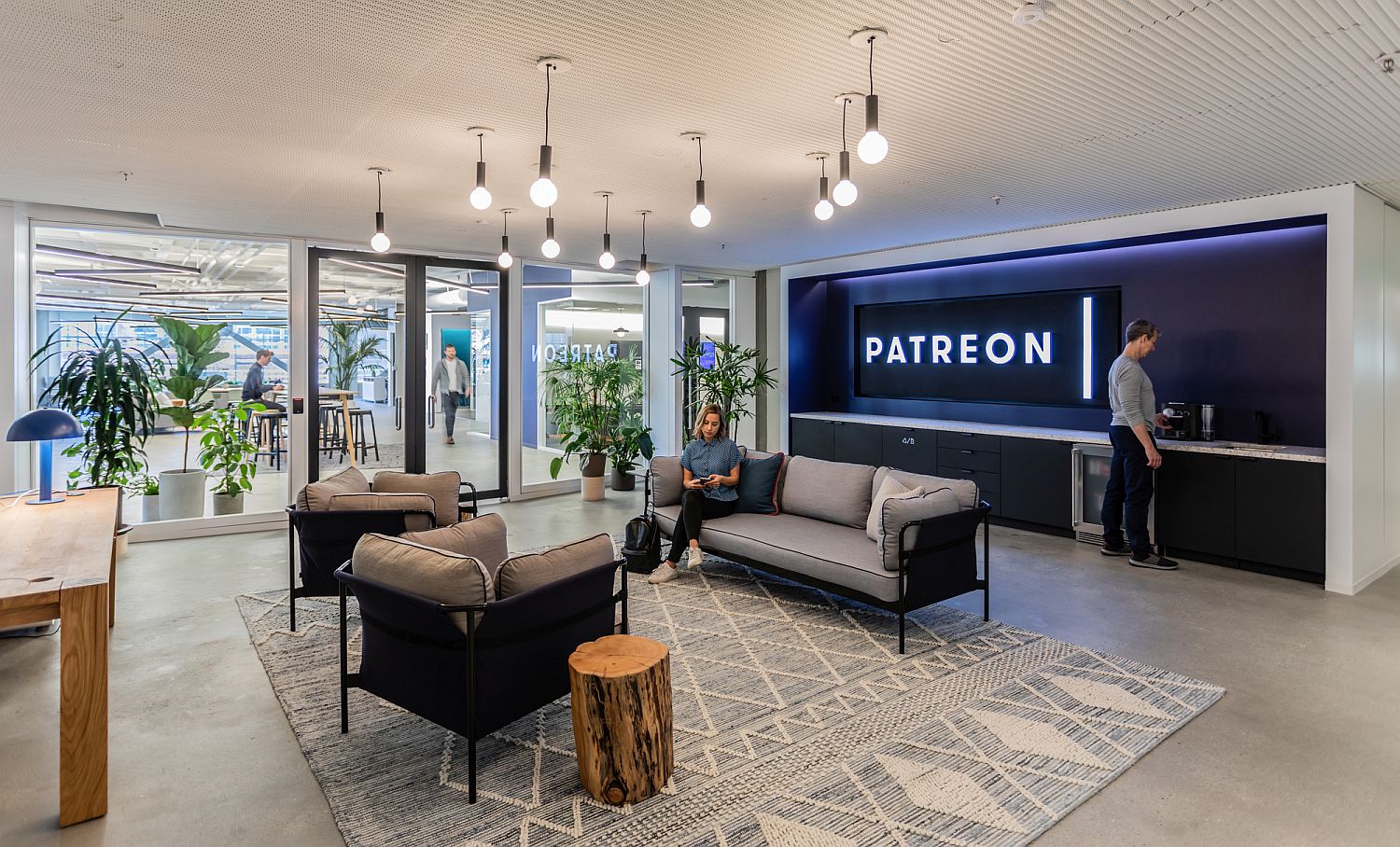 Entrance of the spacious Patreon Office in San Francisco