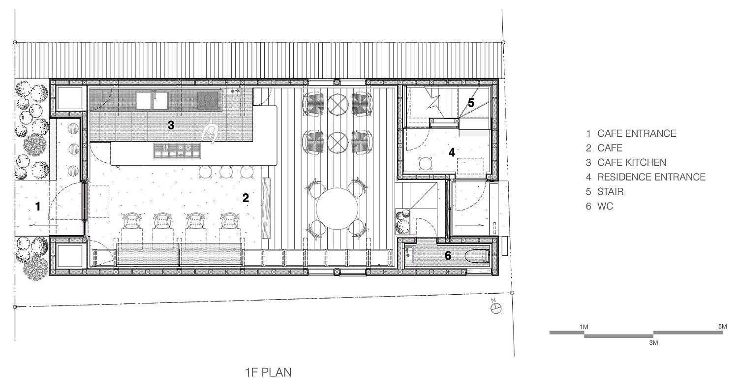 Floor plan of the cafe level