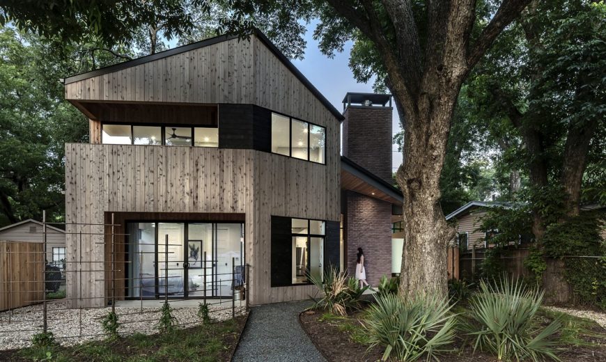 Bringing Home the Vacation Vibe: Gable Roof Hewn House in Austin