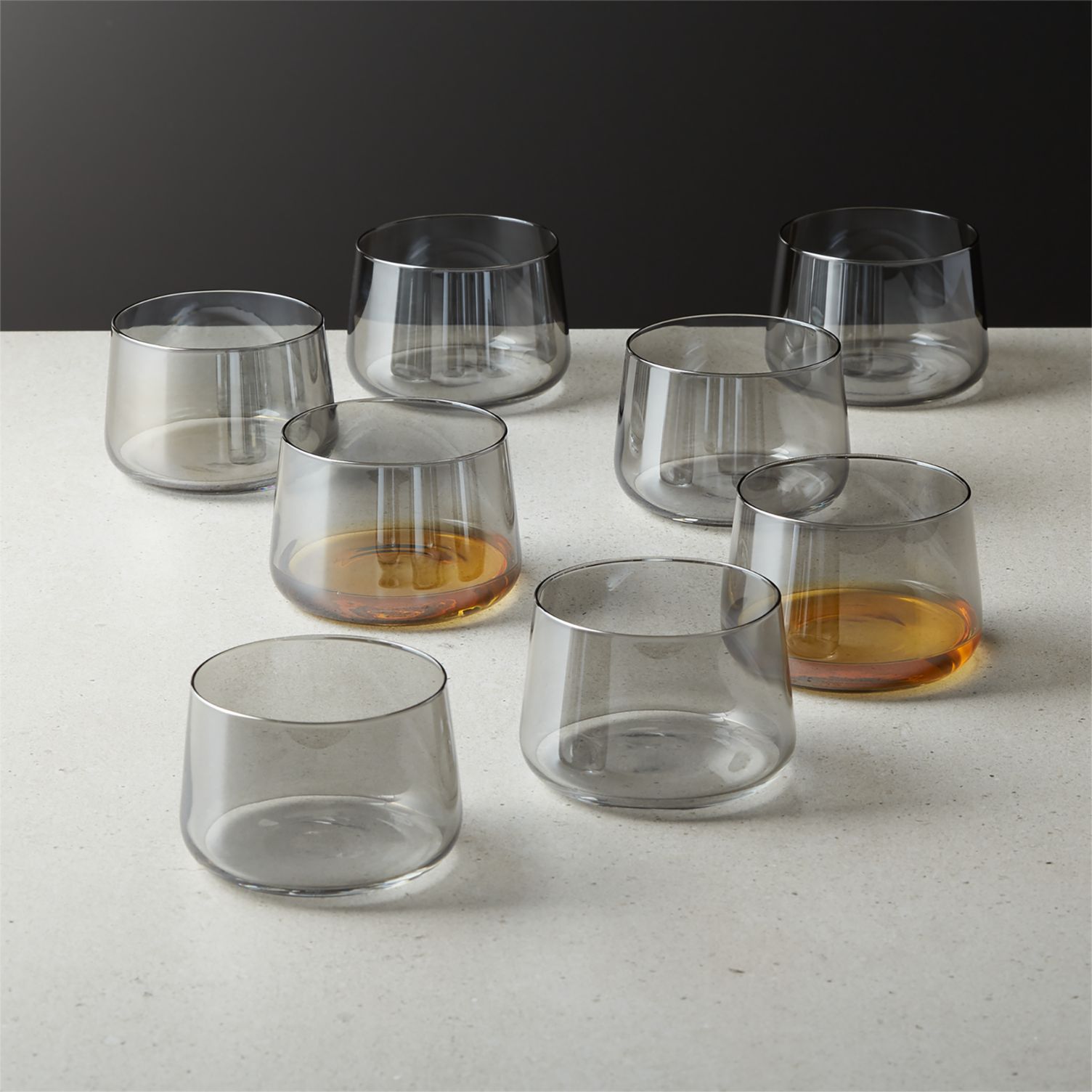 Smoky tasting glasses from CB2