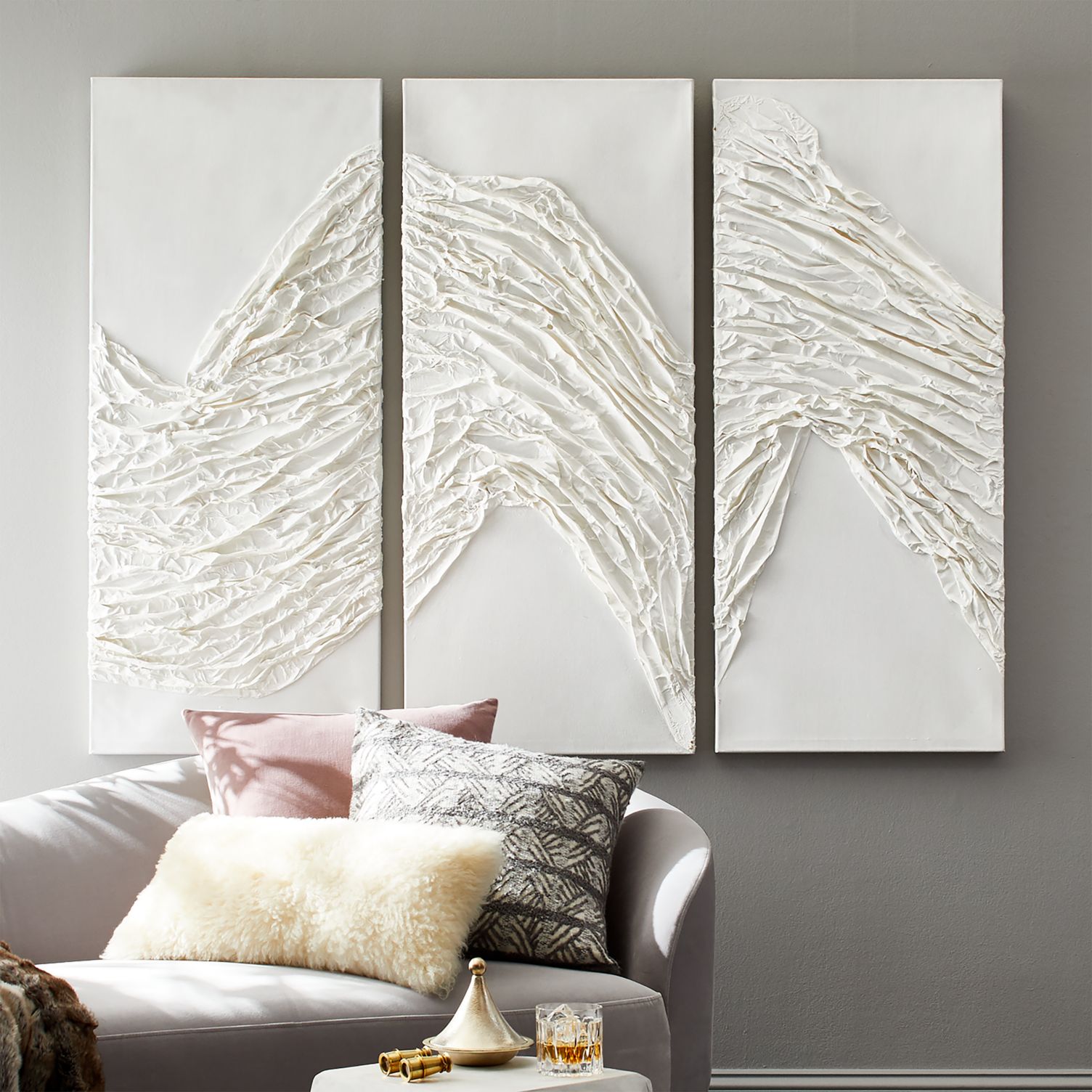 Textured wall art from CB2