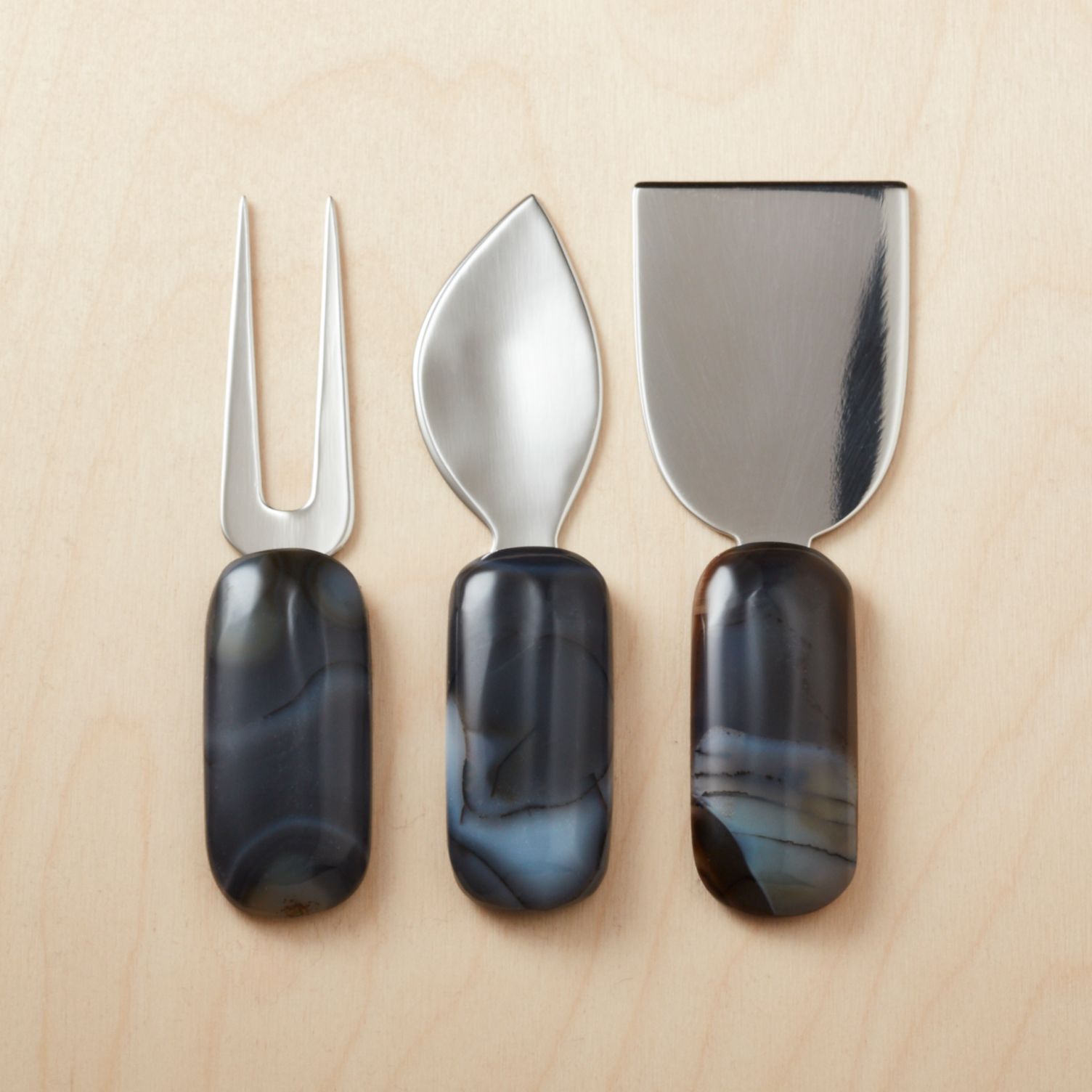 Agate cheese knives from CB2