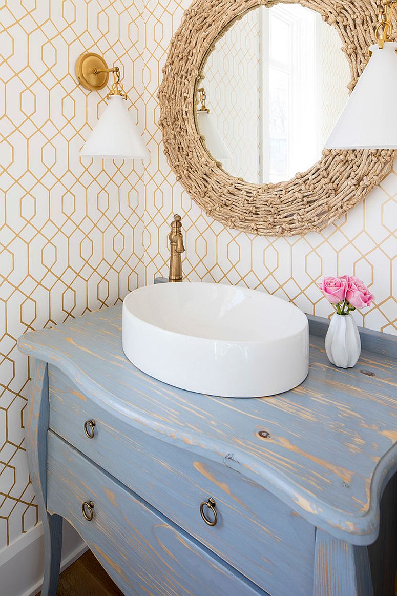 Decor-with-distressed-finishes-add-to-the-coastal-look-of-the-ultra-tiny-powder-room