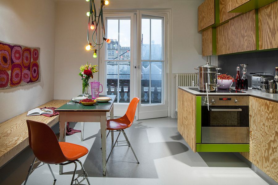 Great use of space in kitchen! hiding stand mixer  Eclectic kitchen,  Eclectic kitchen design, Outdoor kitchen design