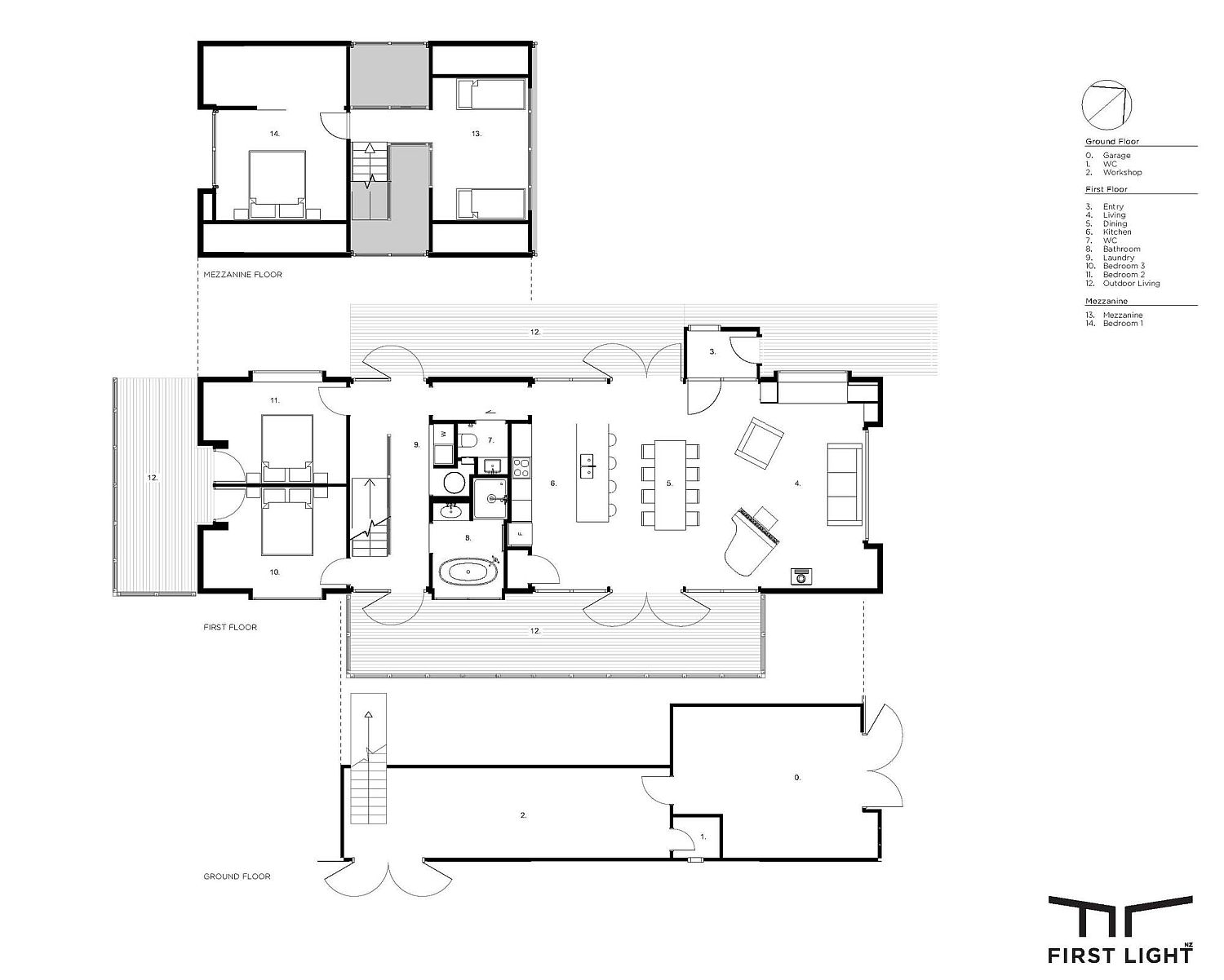 Floor plan of Governors Bay House