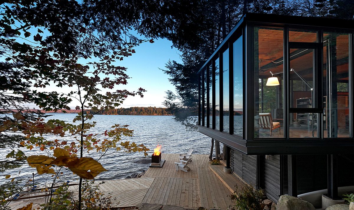 Gorgeous Boathouse on Kawagama Lakein Canada accessible only by water
