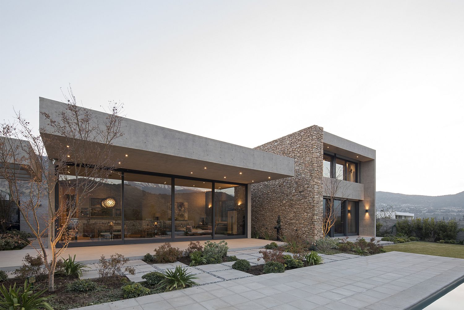 Stunning Contemporary Home in Chile Made from Stone, Glass and Concrete