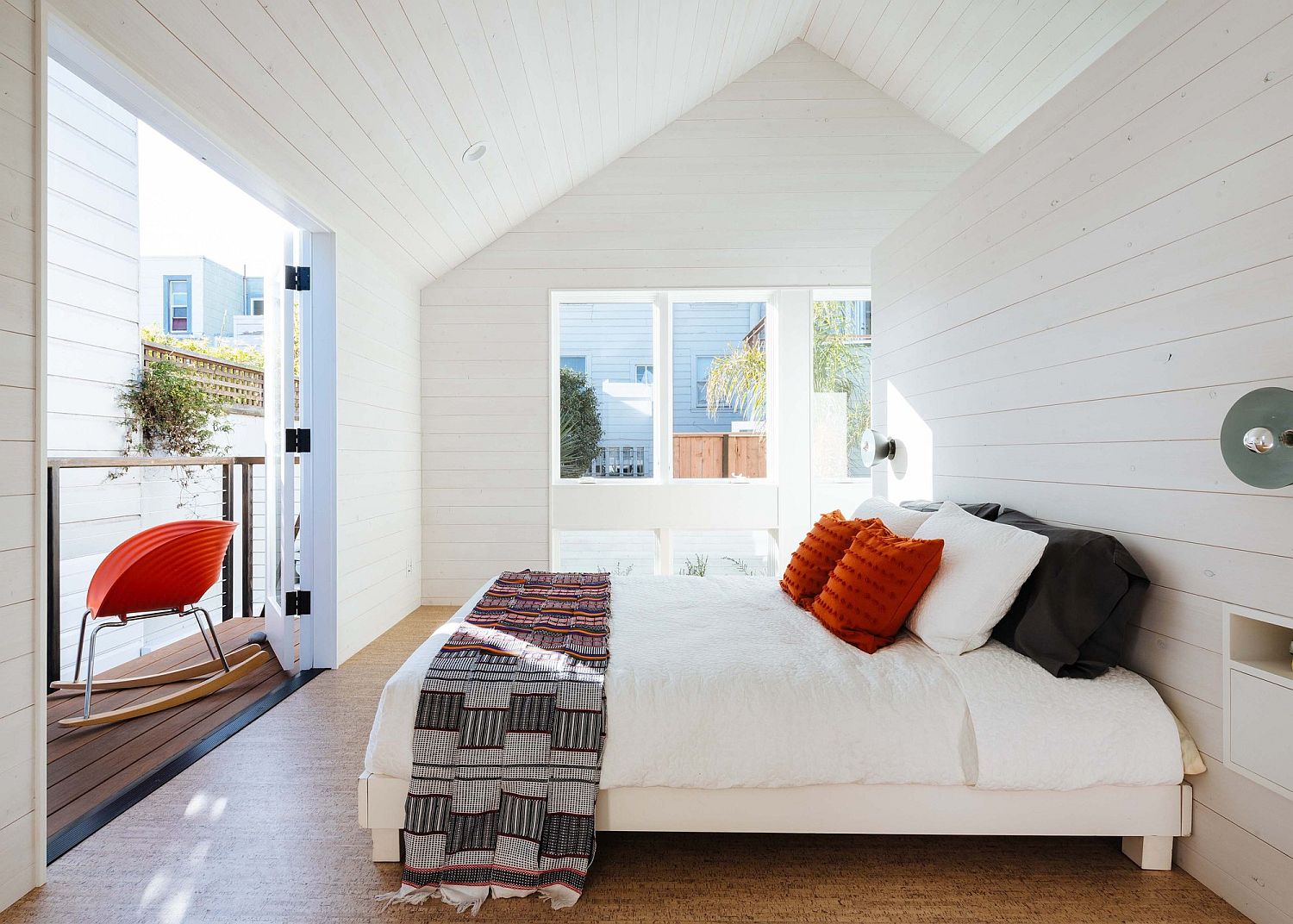 Bedroom in white on the upper level