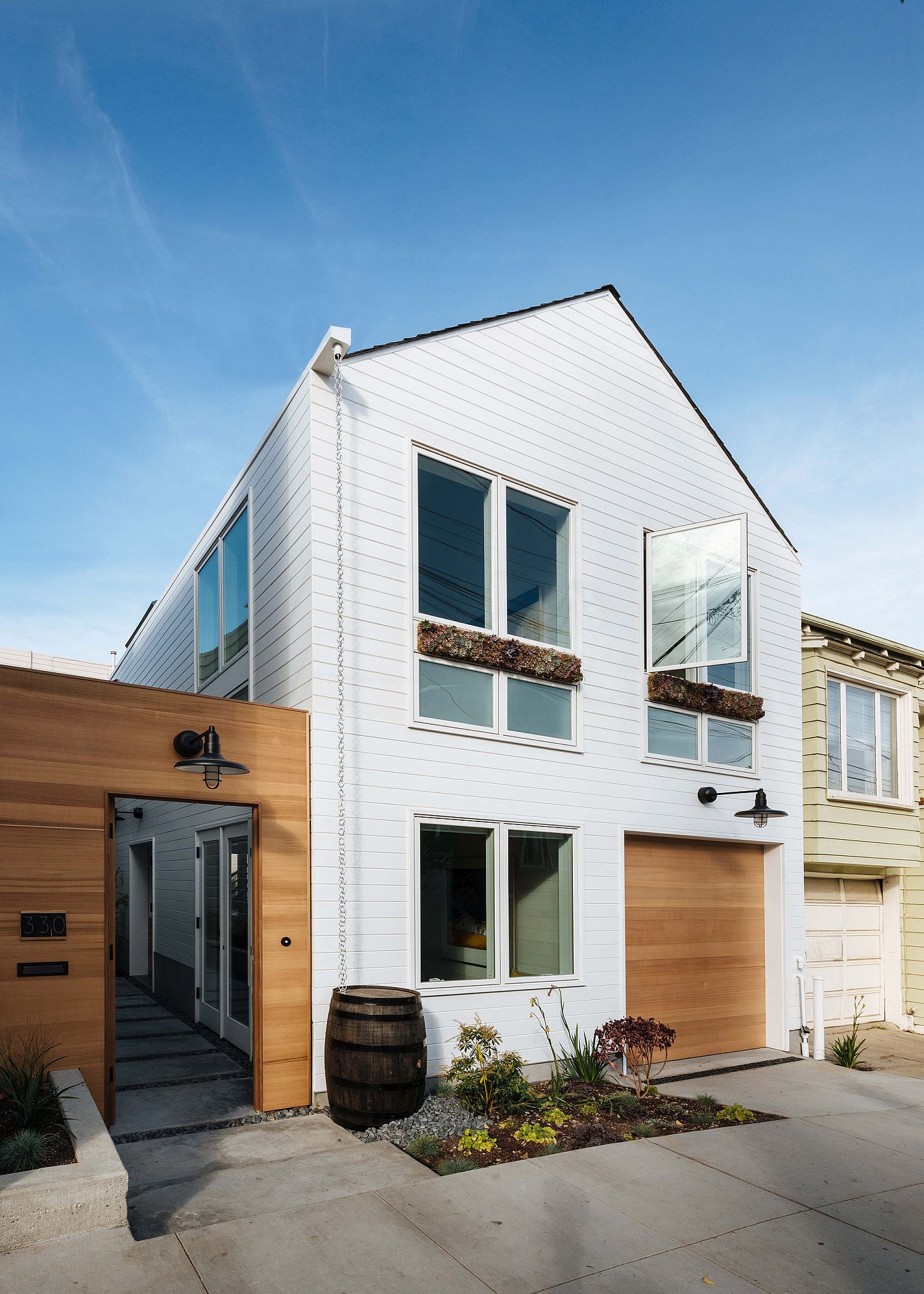 New street facade of the revamped San Francisco home from the 1900s