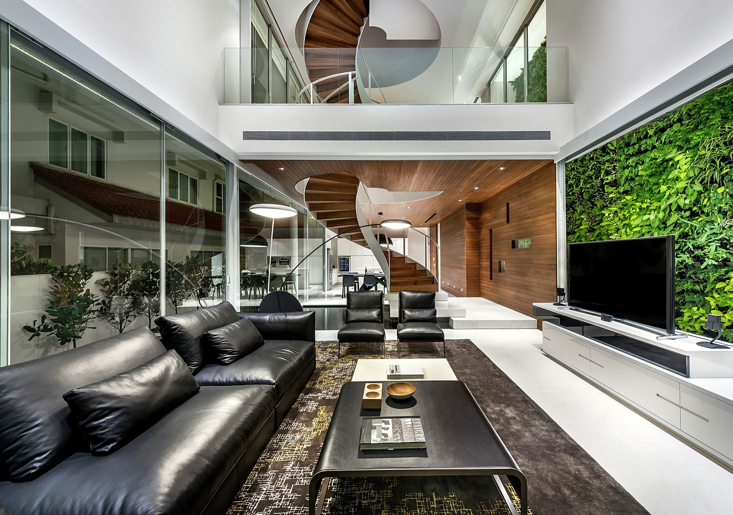 Stunning Modern Home in Singapore with a Spiral Staircase that Wows!