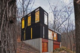 Stacked Cabin: Re-Imagining the Classic Cabin Vertically with Modern Refinement