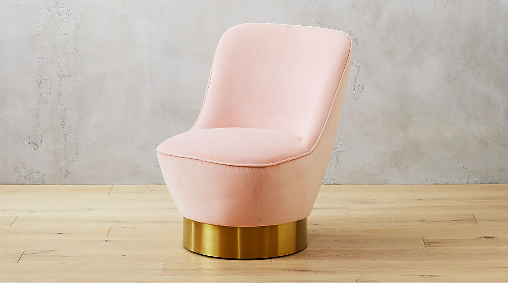 Blush and brass chair from CB2