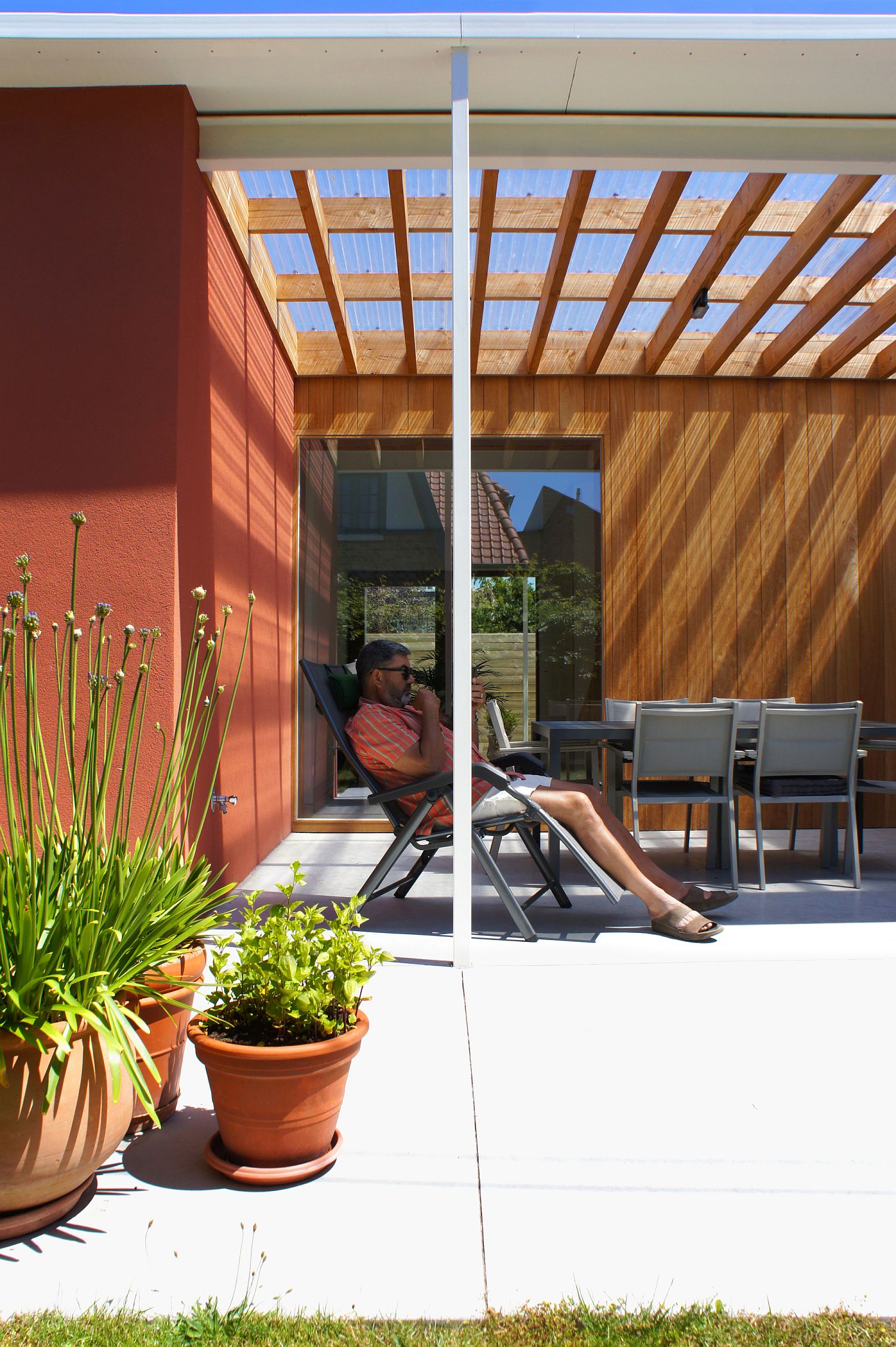 Curated landscape and smart sitting area around the house