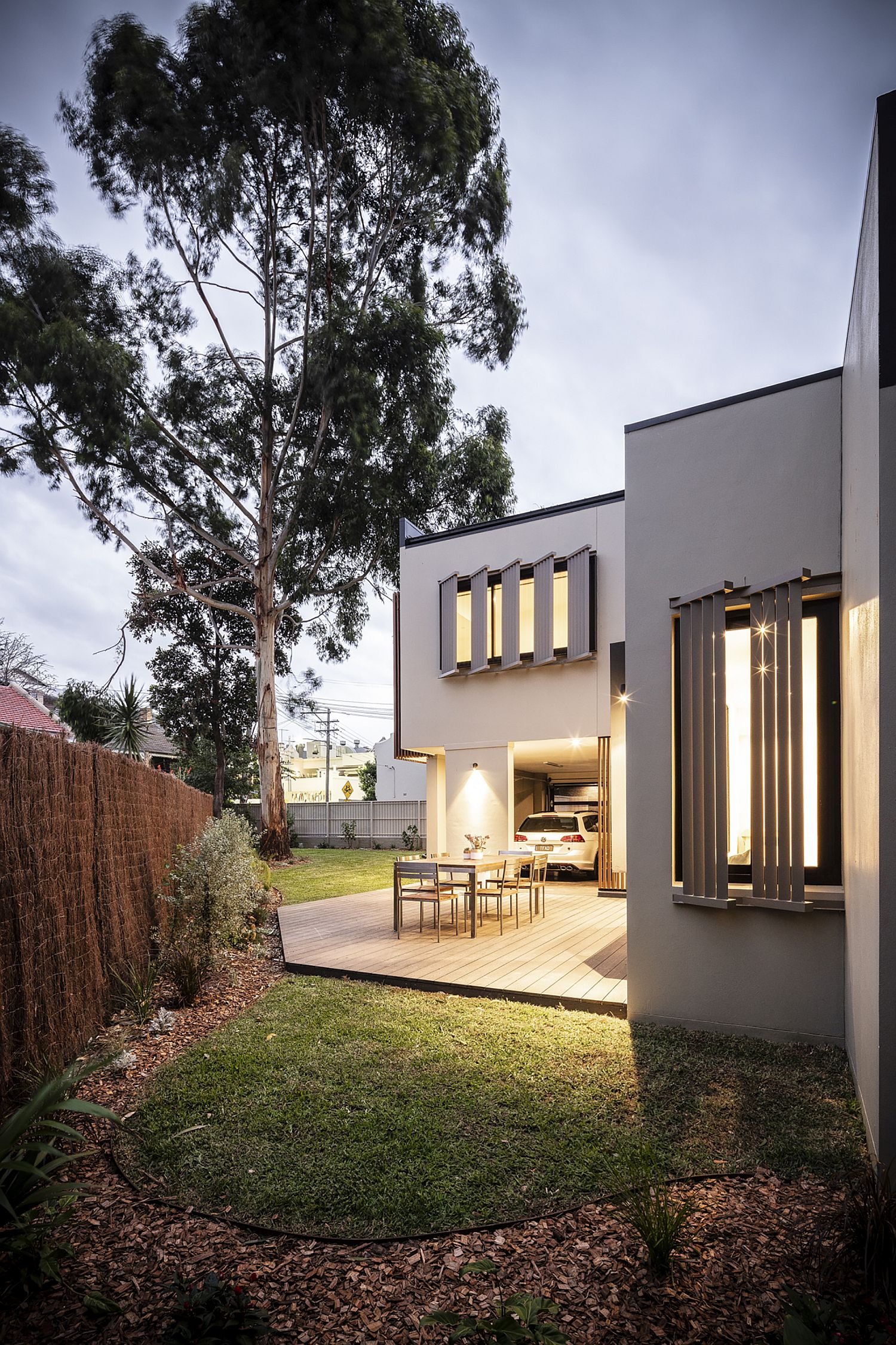 Exterior of the old house turned into a modern family home