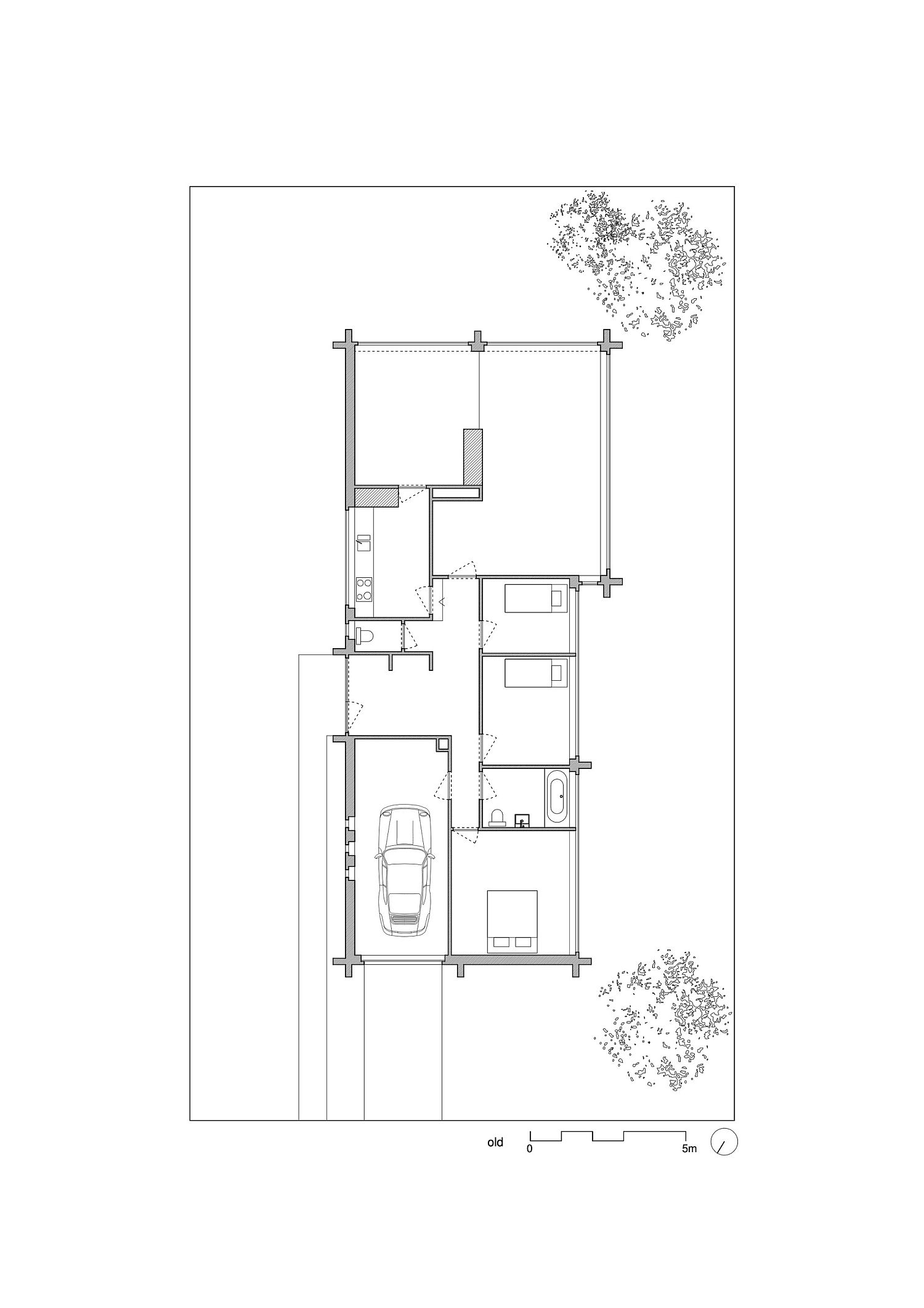 Floor plan of renovated Abdel & Marijke House in Belgium