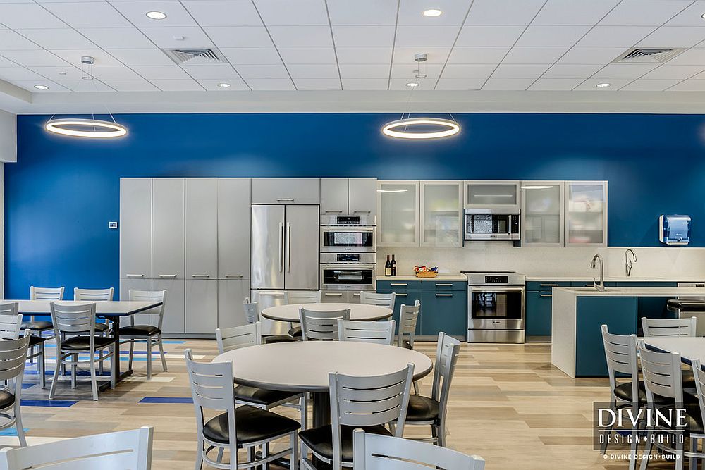 Innovative use of blue and white in the contemporary kitchen