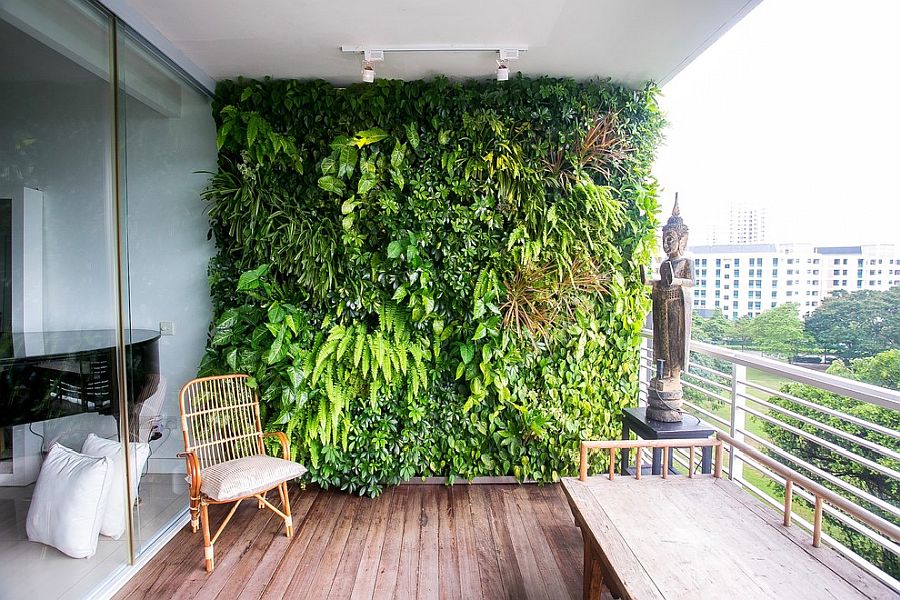 Living wall is a space-savvy way to add greenery to the small urban gallery