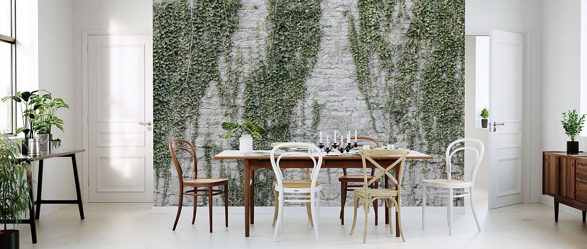 Textured-brick-wall-with-foliage-is-a-unique-look-that-brings-plenty-of-freshness-to-your-home