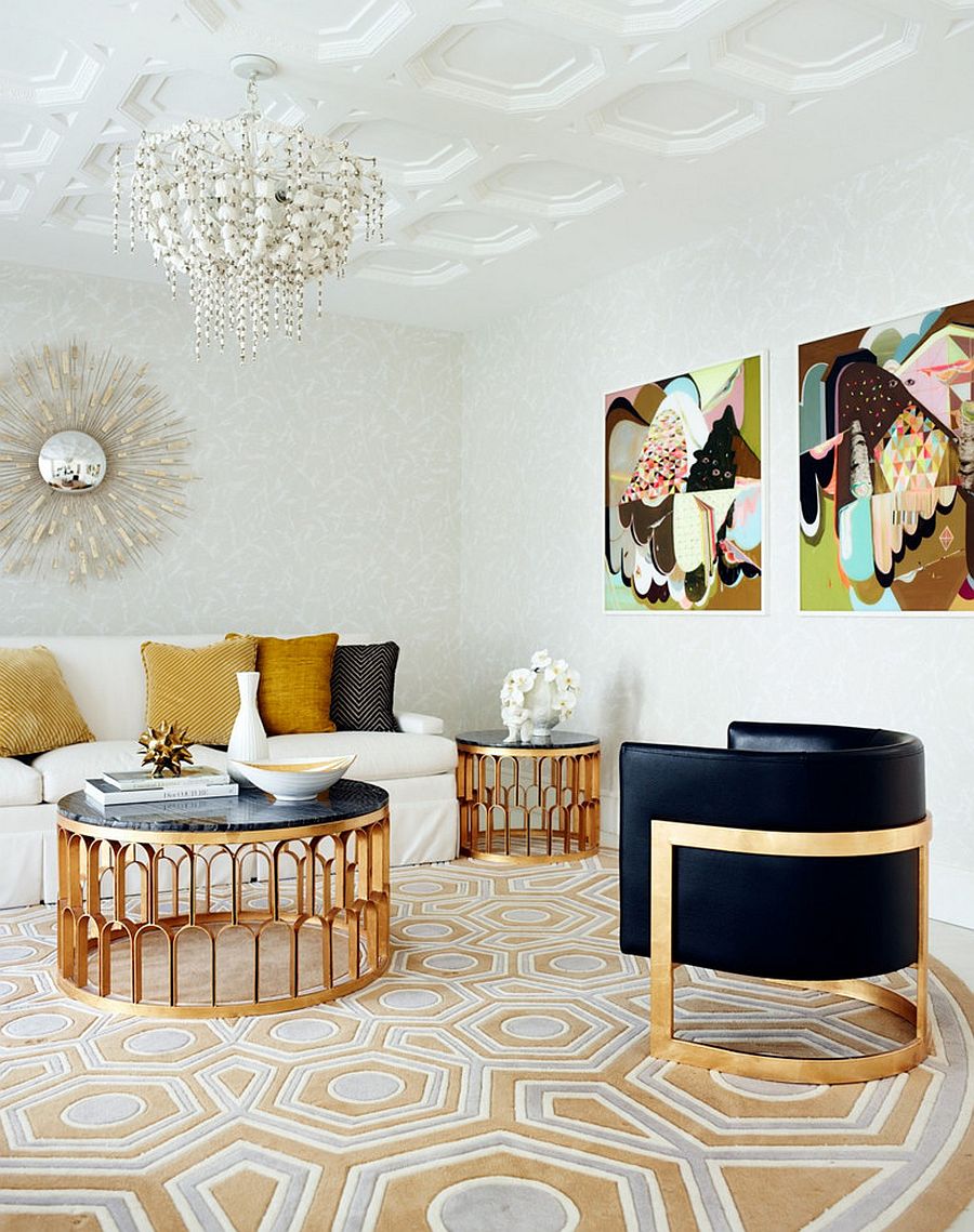 Use-decor-in-the-living-room-to-add-a-bit-of-black-and-brass-dazzle