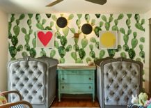 Cactus-pattern-in-the-backdrop-makes-an-impact-in-the-small-eclectic-nursery-217x155