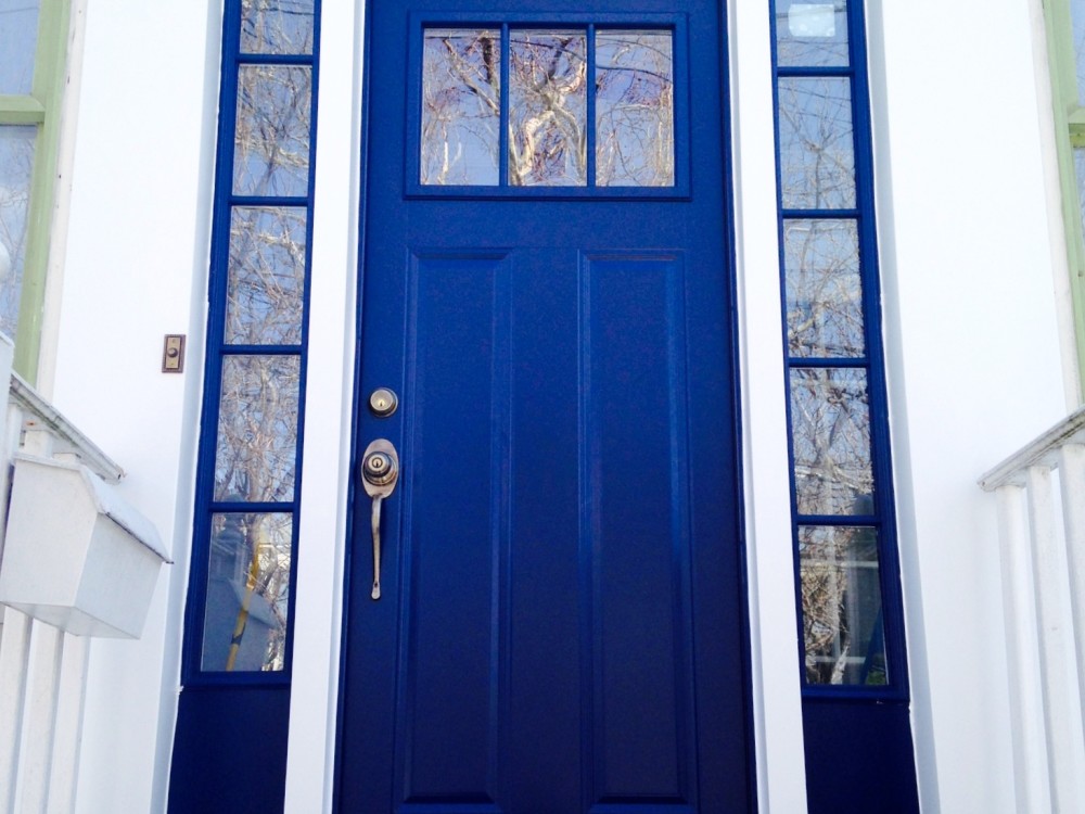 Cobalt blue front door