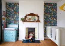 Colorful-and-unique-wallpapered-backdrop-for-the-small-nursery-with-an-eclectic-appeal-217x155