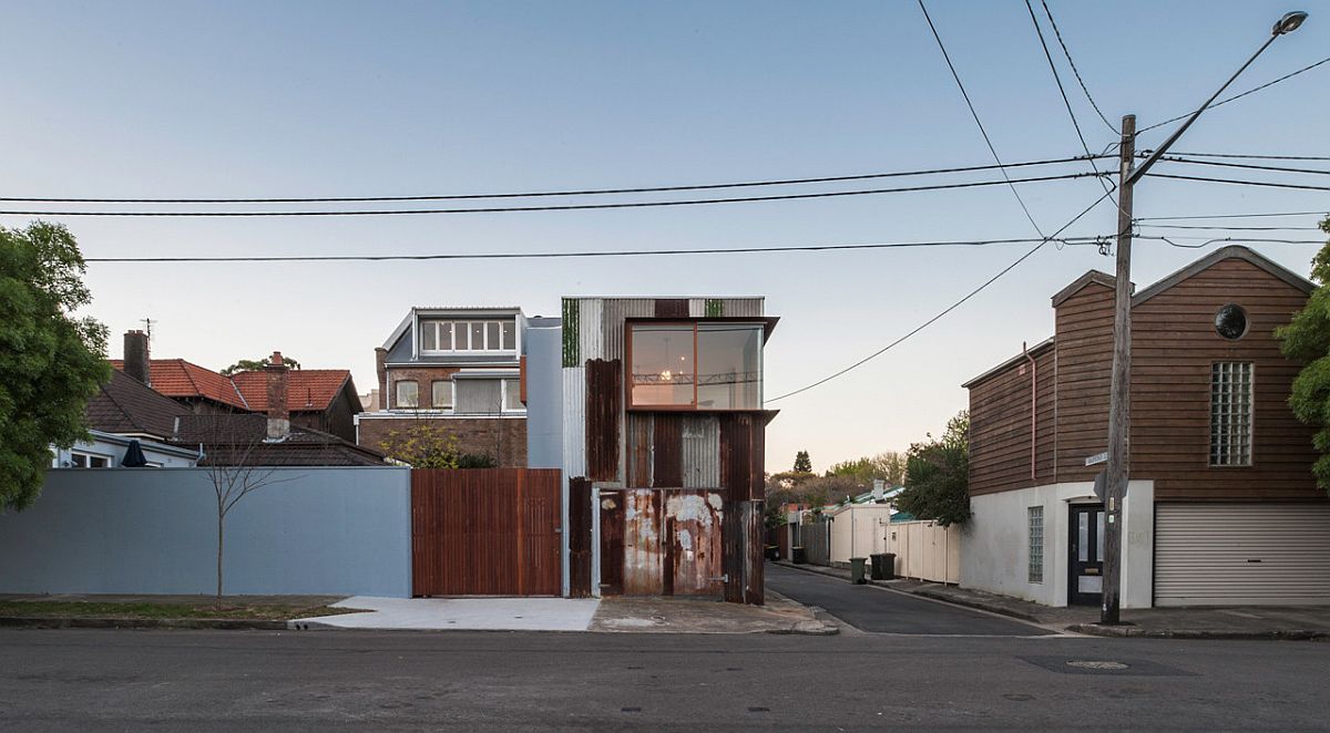 Dashing and stylish street facade of the Tinshed with industrial modern appeal