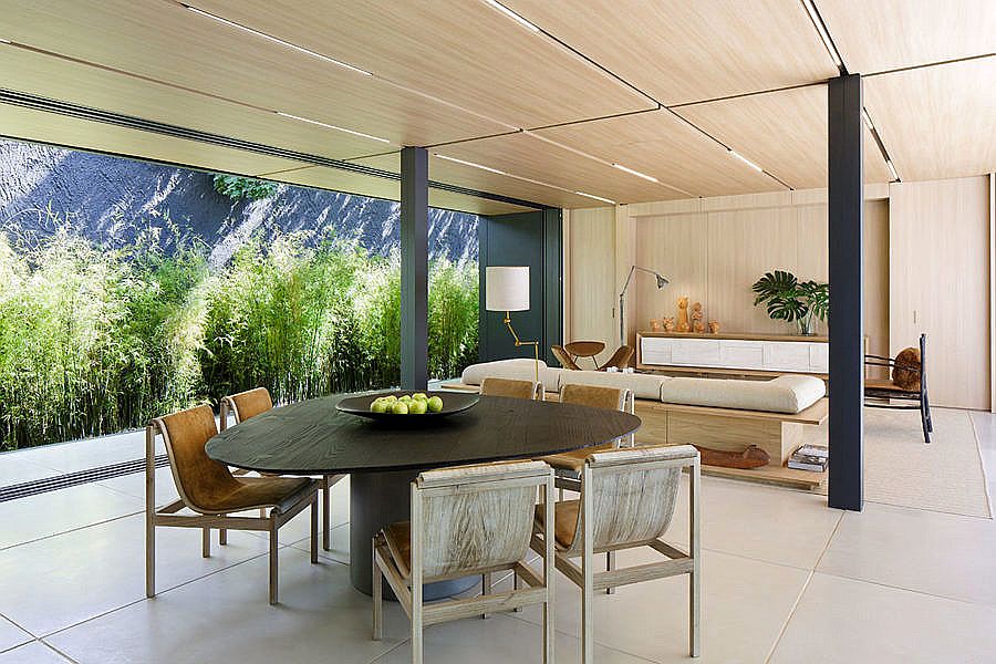 Dining area and kitchen feel like a natural extension of the living space
