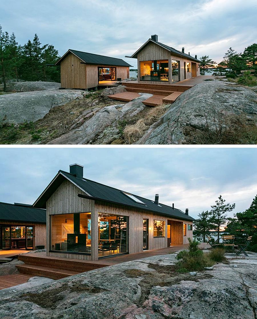 Fabulous modern cabins on Finnish Island with smart design and lovely views