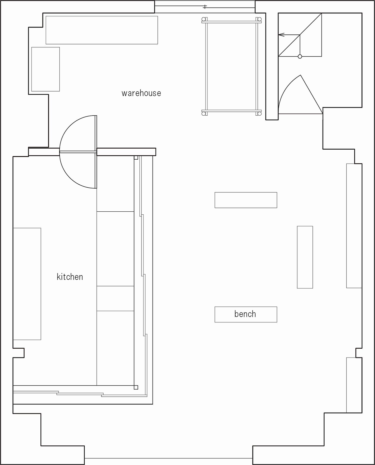 Floor plan of the Gut's Coffee Shop in Japan