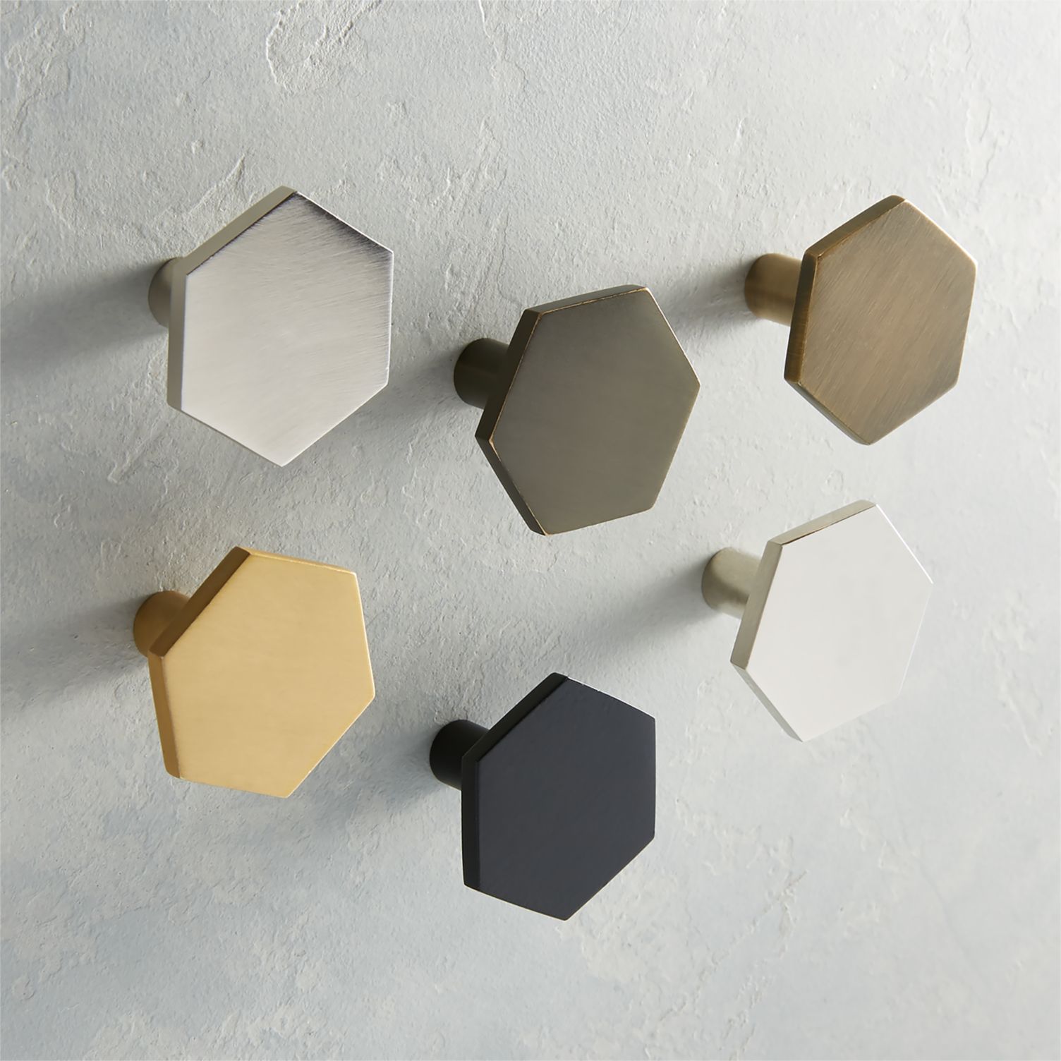 Hexagon cabinet knobs from CB2