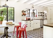 Red-bar-chairs-bring-brightness-to-the-small-and-stylish-Mediterranean-kitchen-in-white-with-lovely-floor-tiles-217x155