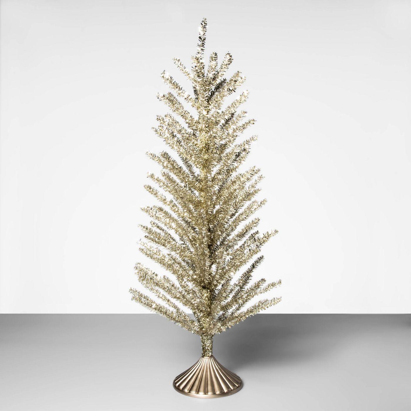 Small gold tinsel tree