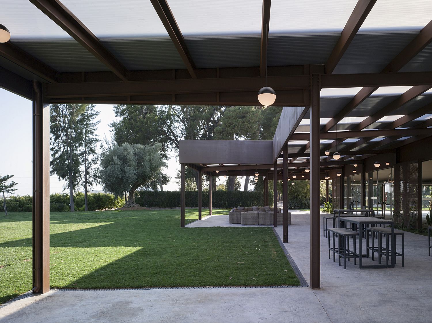 Space for outdoor events that keeps guests protected from the elements