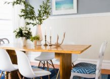 Striped-rug-in-shades-of-blue-for-the-small-contemporary-dining-room-217x155