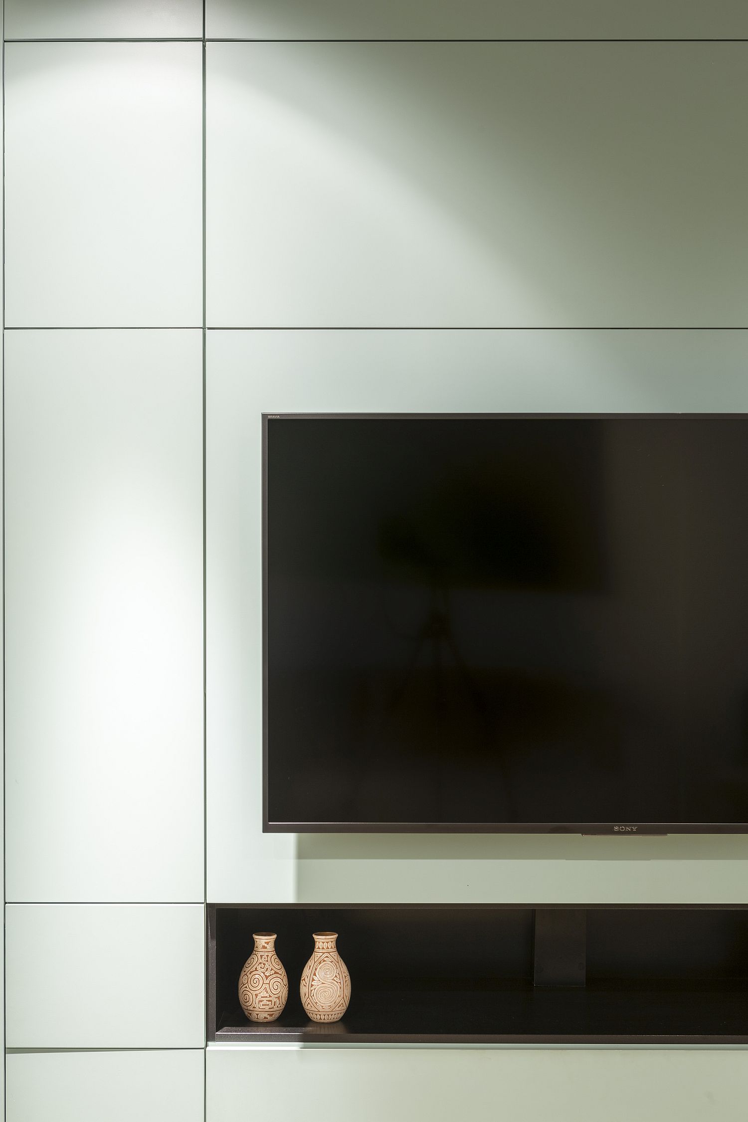 TV and entertainment unit placed in the multifunctional cabinet