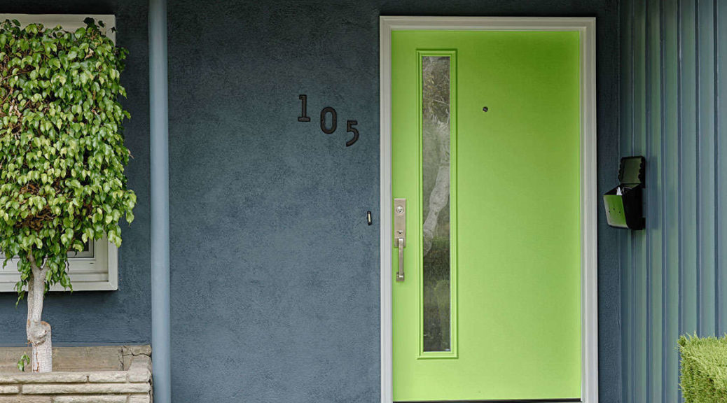 Therma-Tru Pulse door in green