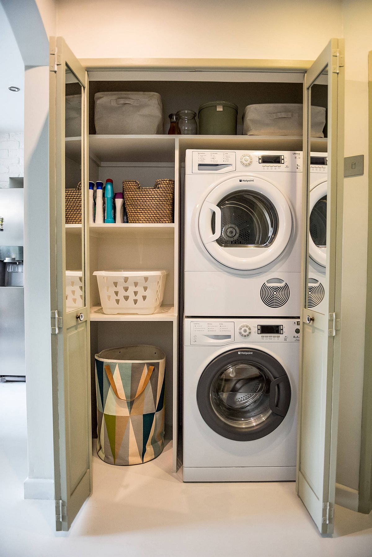 Perfect Small Laundry Room Space Savvy And Stylish Designs   Turning The Spare Kitchen Cabinet In The Kitchen Into Your Laundry On A Budget 