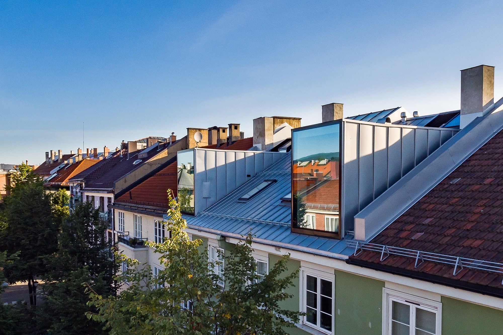 View of Vidars Gate Apartments designed by R21 Arkitekter in Oslo