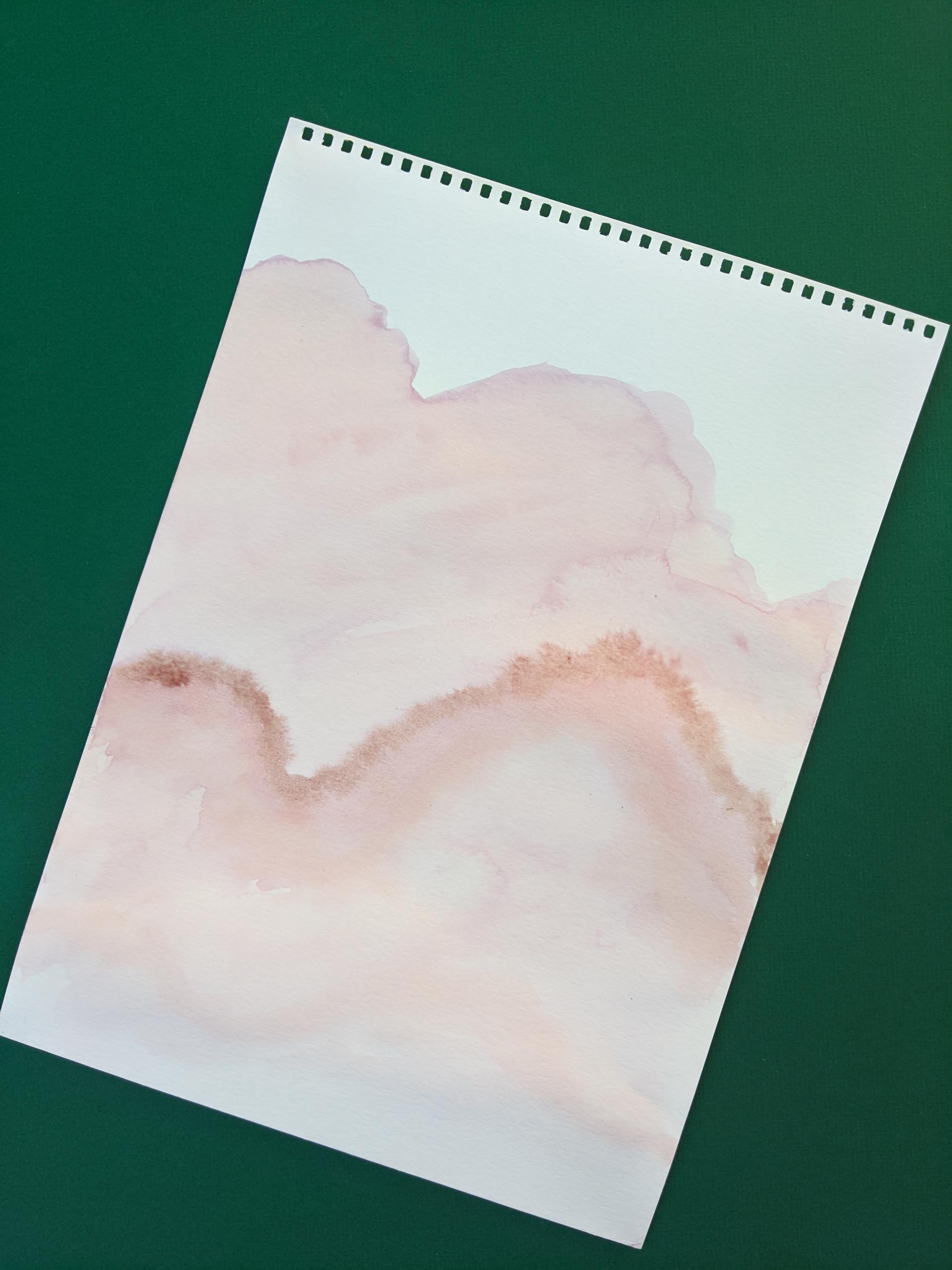 A watercolor painting comes together