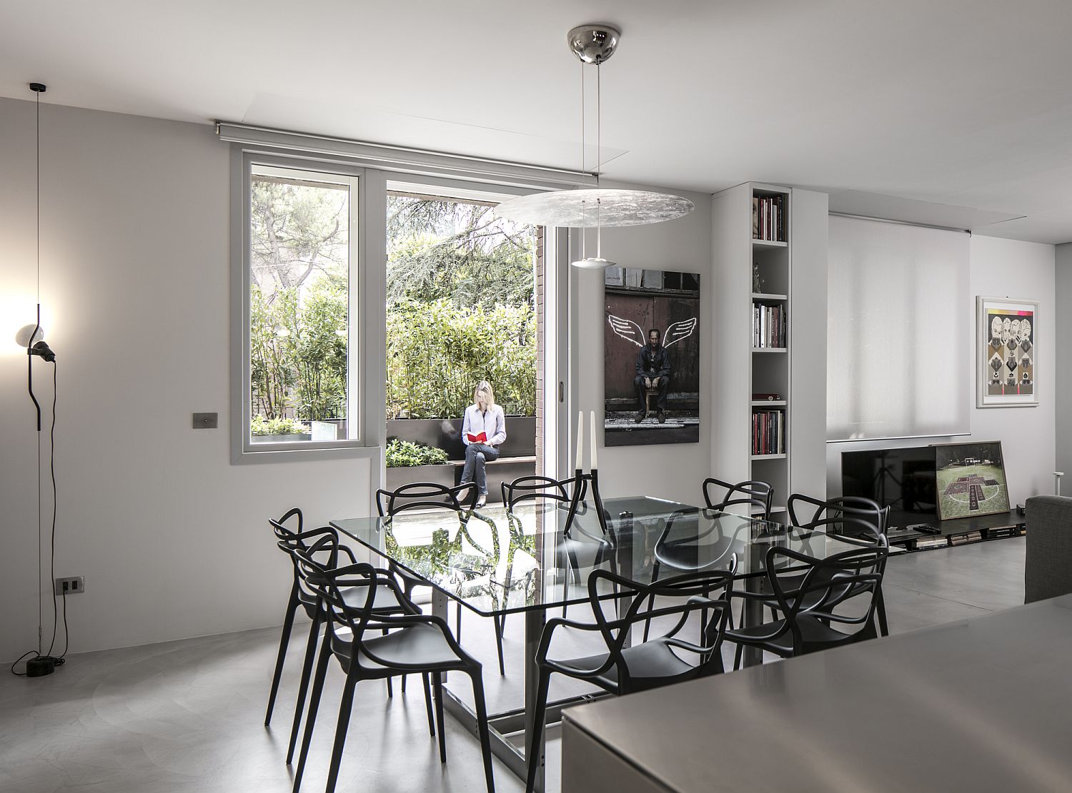 Balcony outside the kitchen brings ample natural light