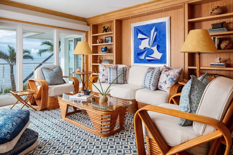 tropical resort living room decor