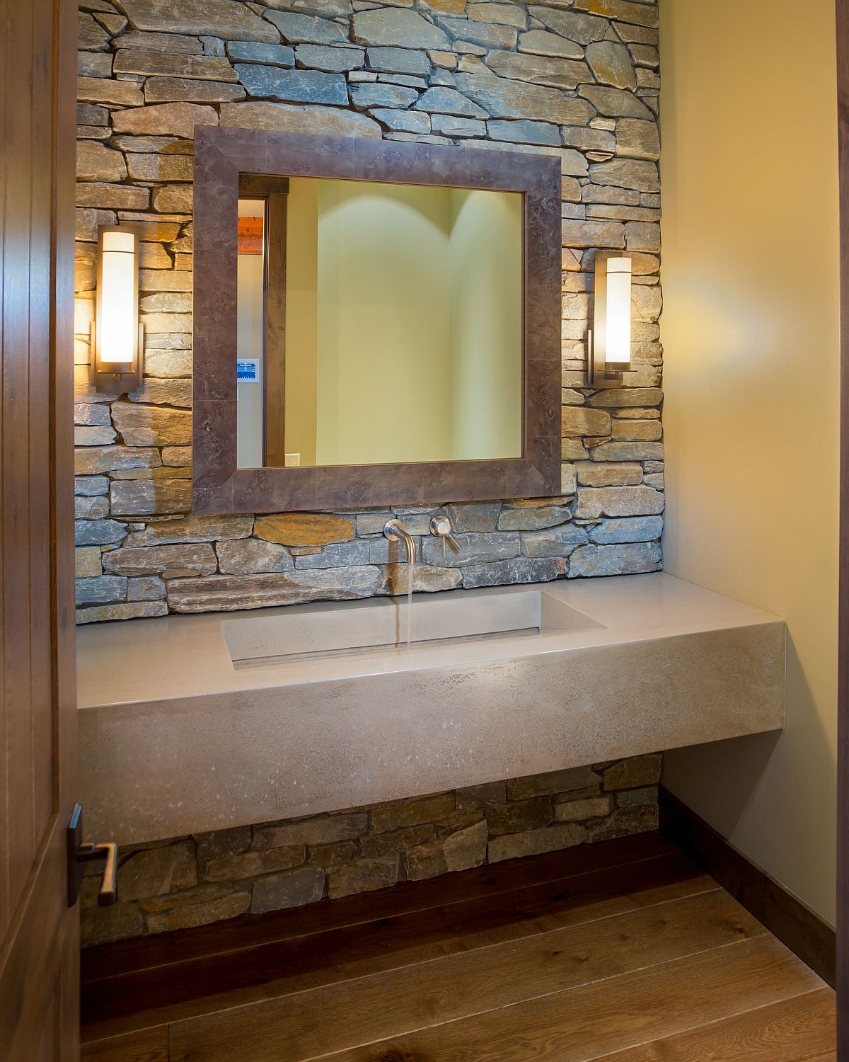 Concrete-vanity-in-the-bathroom-offers-a-cool-alternative-to-stone-vanities