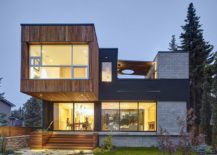 Contemporary-home-in-Calgary-with-wooden-front-along-with-cement-block-walls-217x155