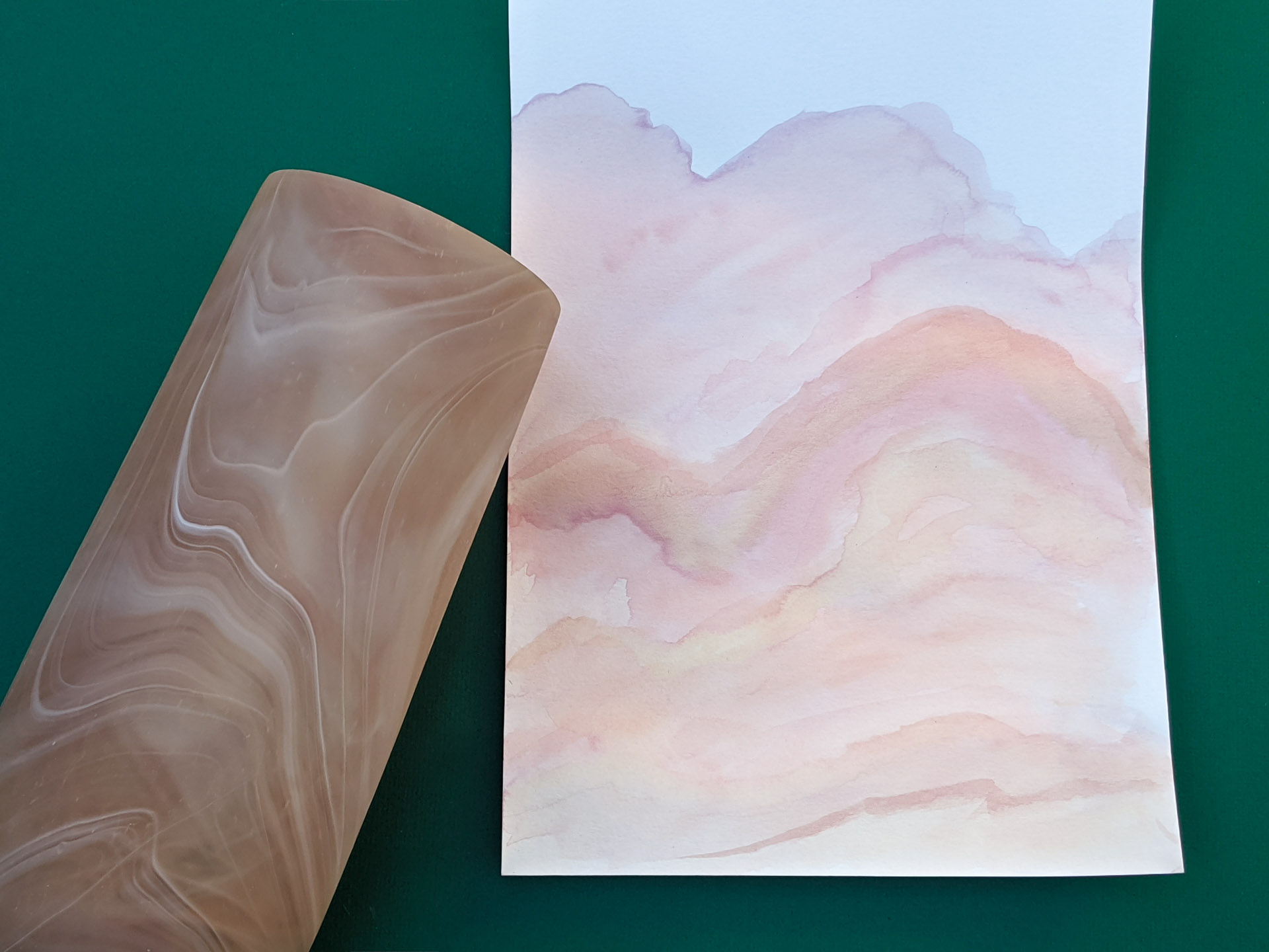 DIY-watercolor-landscape-marble-painting